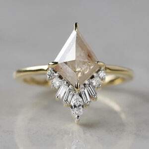 Salt and paper diamond ring